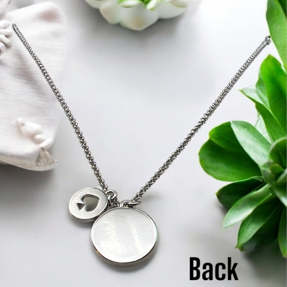 NWT♠️Kate Spade Silver Spade ♠️ MIRRIOR Charm Necklace - Picture 4 of 6